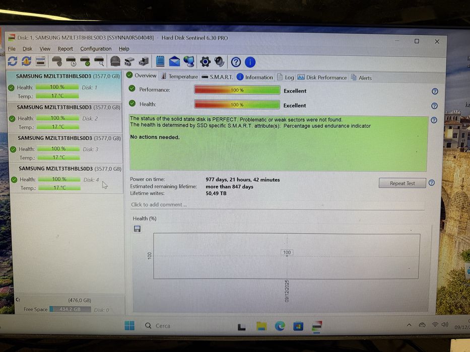 Samsung SSD диски Dell EMC 3.84 TB (SAS 12Gbps) 100% здоровʼя
