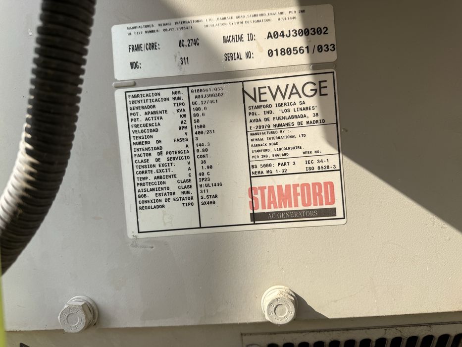 Gerador pramac gsw 105 (100kva)