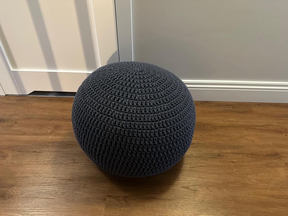 Podnóżek/pufa granatowa