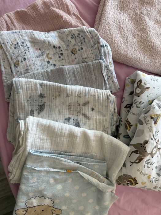 Zestaw dla niemowlaka recznik rozek pieluszki termofor