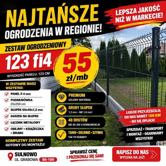 Panele ogrodzeniowe 123fi4 - Kompletny zestaw premium!