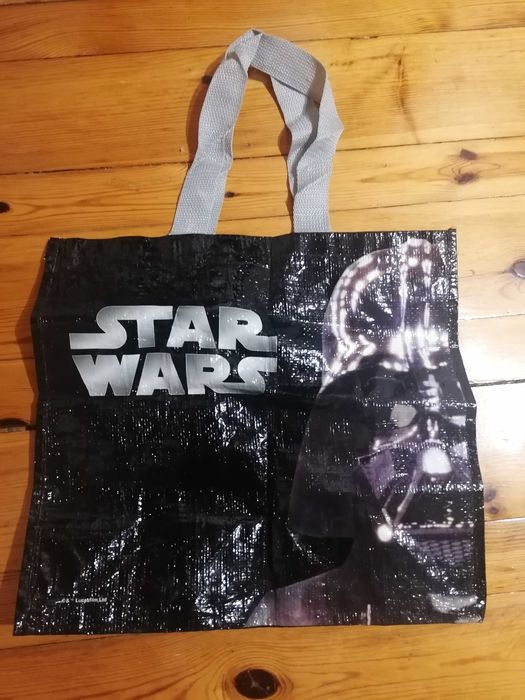 Torba czarna z napisem"STAR WARS"-mocna na zakupy lub wyjazd