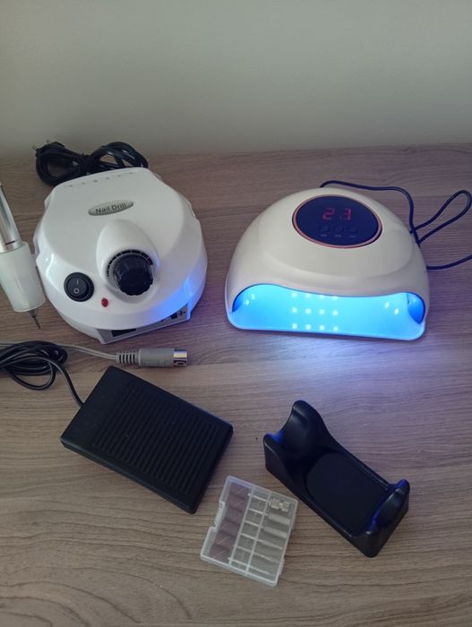 Frezarka, lampa do paznokci, hybrydy, frezy gratis, profesjonalne