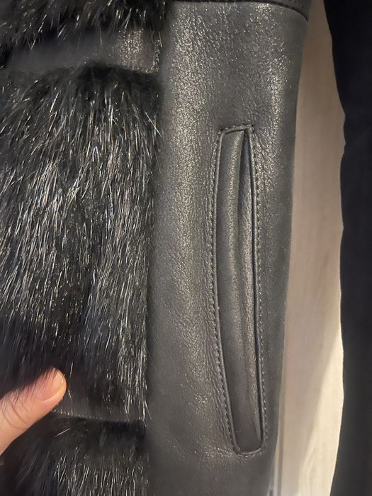 Натуральная дубленка с норкой