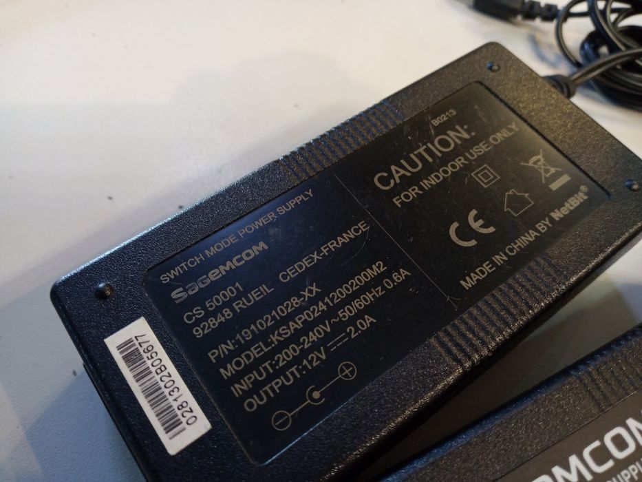 Zasilacz 12v 2A Sagemcom dekoder LED kamera zabawka router modem