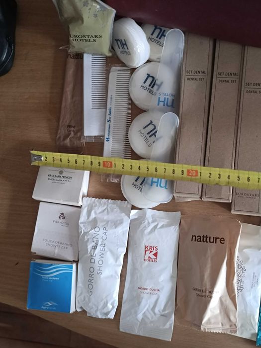 Conjunto de produtos de hotelaria novos