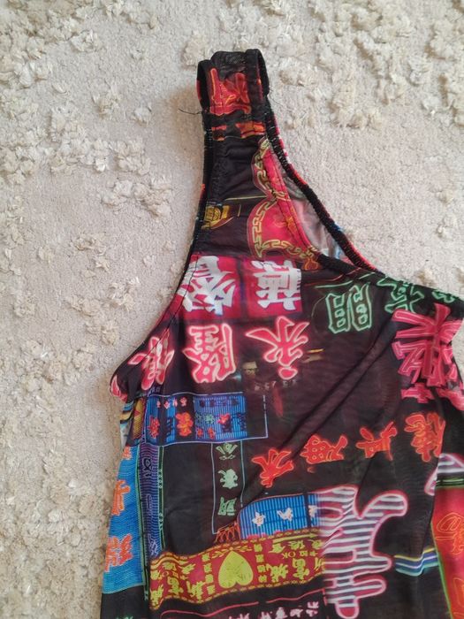 Body kobiece ala stringi eleganckie przezroczyste półgolf bluzka s m