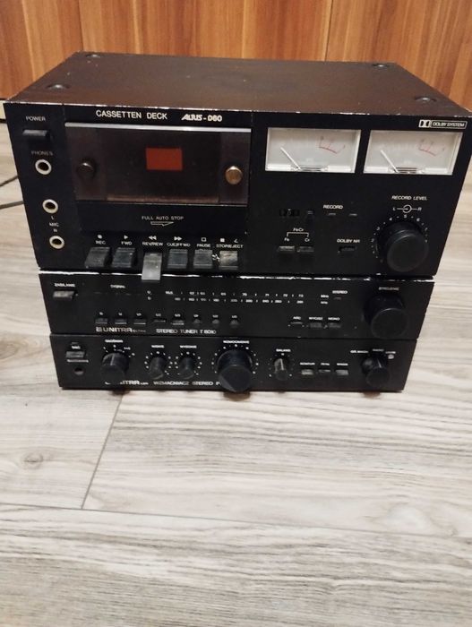 Radio ,wzmacniacz i magnetofon UNITRA działający , dla kolekcjonera