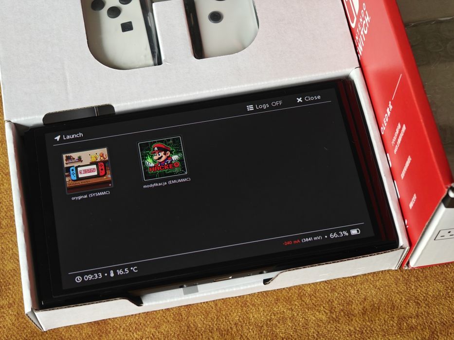 NOWA Nintendo Switch OLED przerobiona CFW PICOFLY + karta 512gb ZESTAW