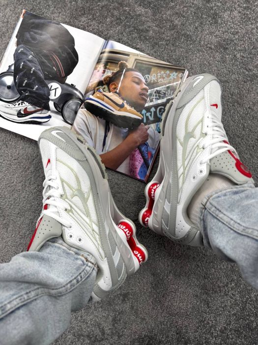 Кросівки Nike Shox Ride 2 Supreme White Red •Найк Супрім Шокс(білі)nike,shox