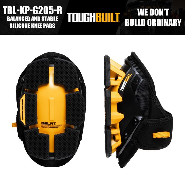 Наколінники будівельні ToughBuilt TB-KP-G205 гелеві зі стабілізатором