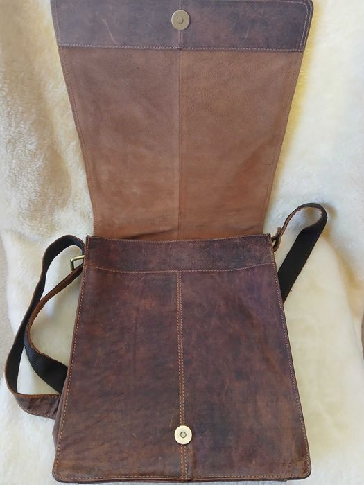 LeaBags meska teczka/torba 100%real leather,