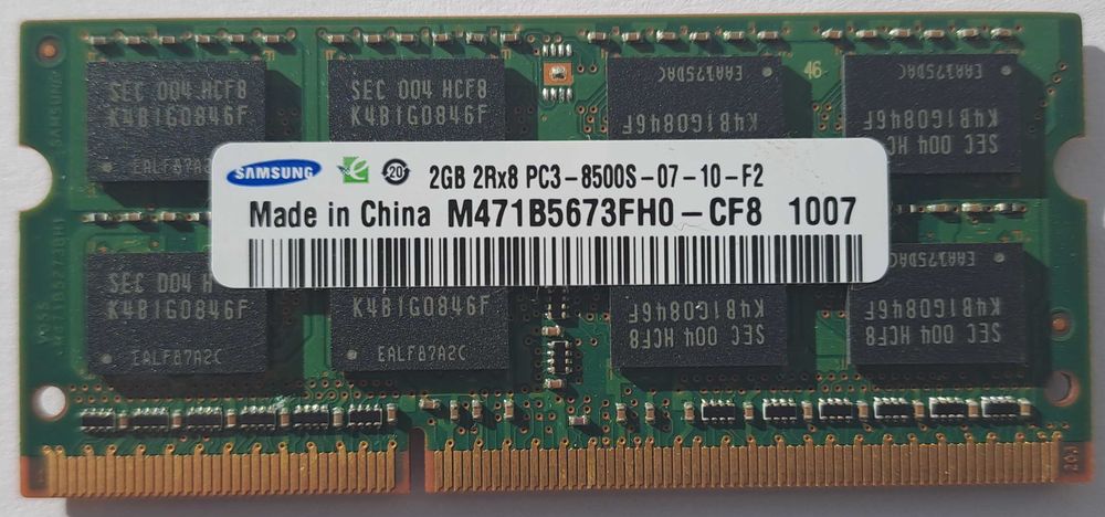 Б/В Оперативна пам'ять  SODIMM Samsung DDR3 2Gb 1066MHz PC3-8500S