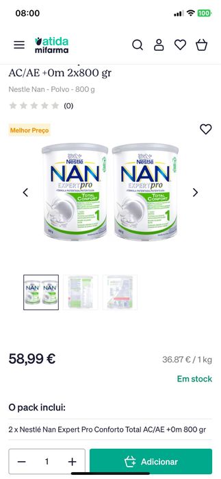 Duas latas lacradas novas sem uso