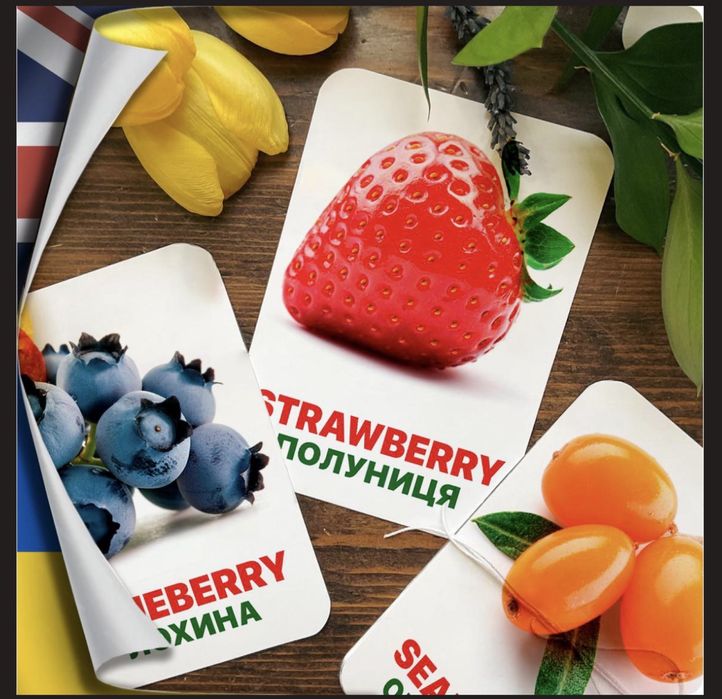 Картки Домана, нові, 13 тем, якісний картон, анг-укр