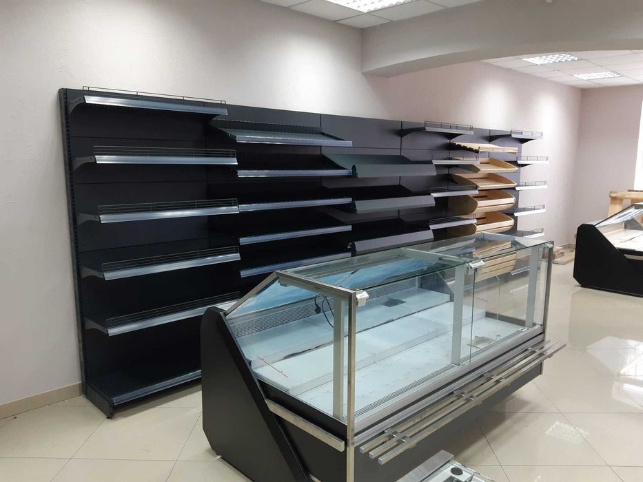 Полички, стелажі, касові зони для магазинів. Гранти на торгове обладн.