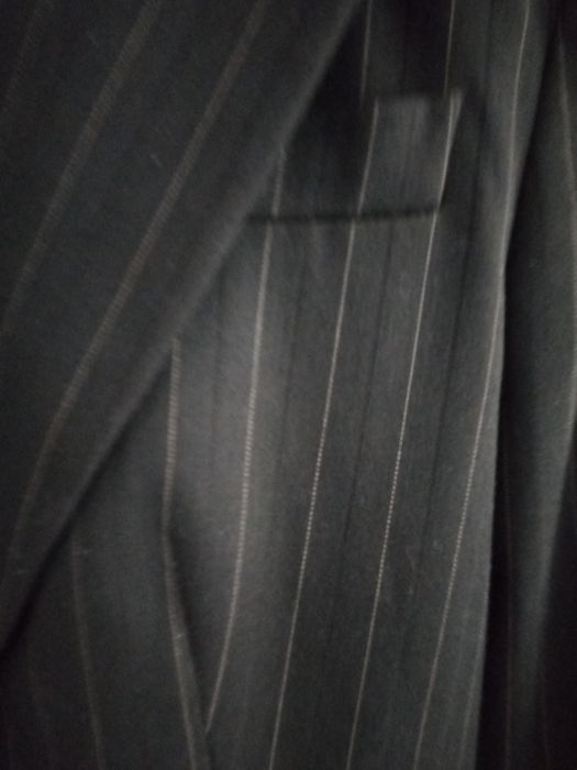 Blazer Zara castanho com risca bege