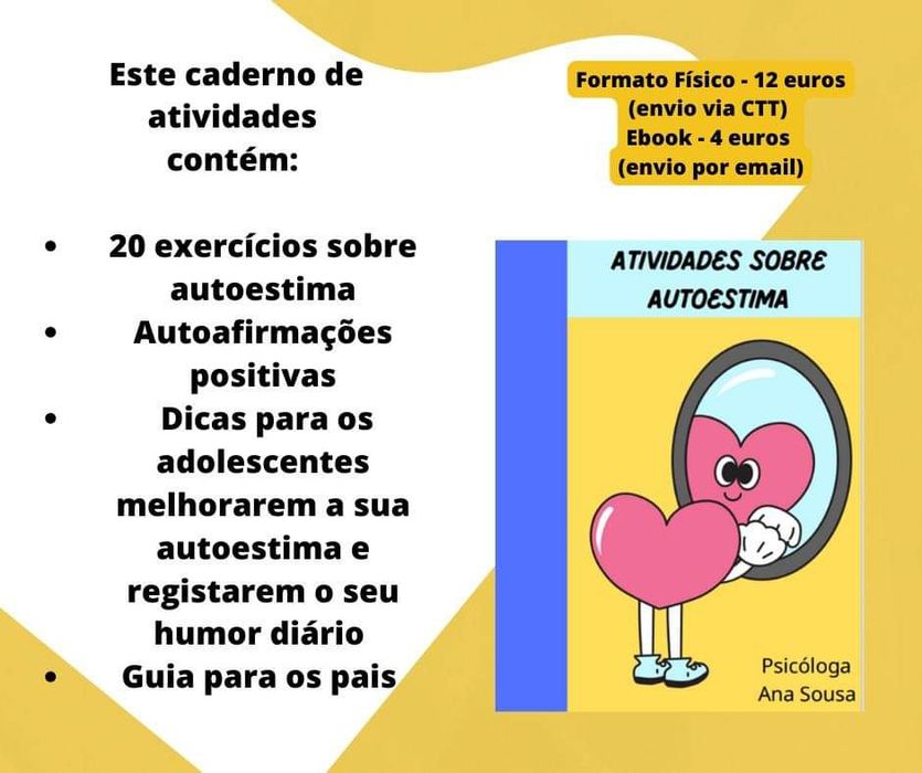 E.book ou caderno impresso - atividades sobre autoestima