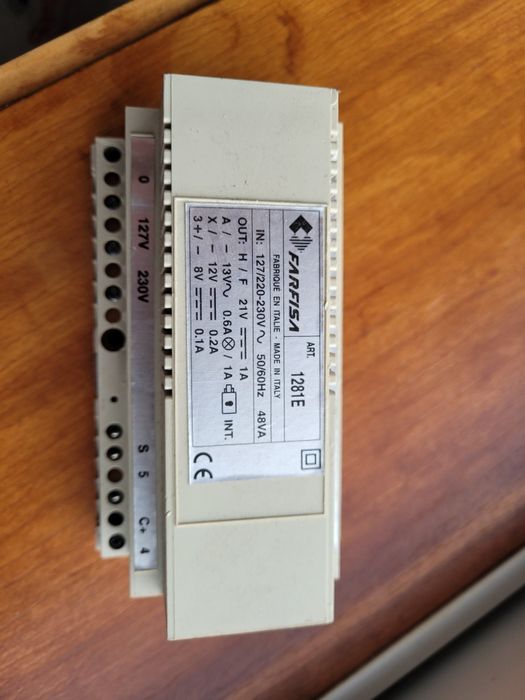 Video porteiro Farfisa transformador