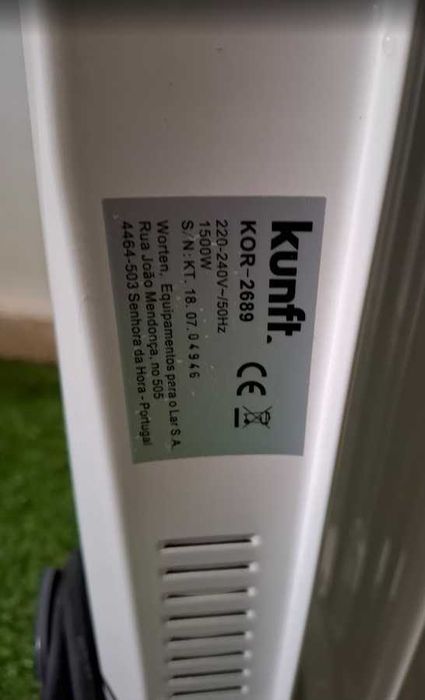 Aquecedor a Óleo Kunft KOR-2689 – 1500W – Excelente Estado!