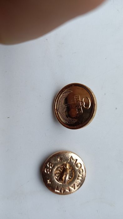 Guziki z kotwicą metalowe
