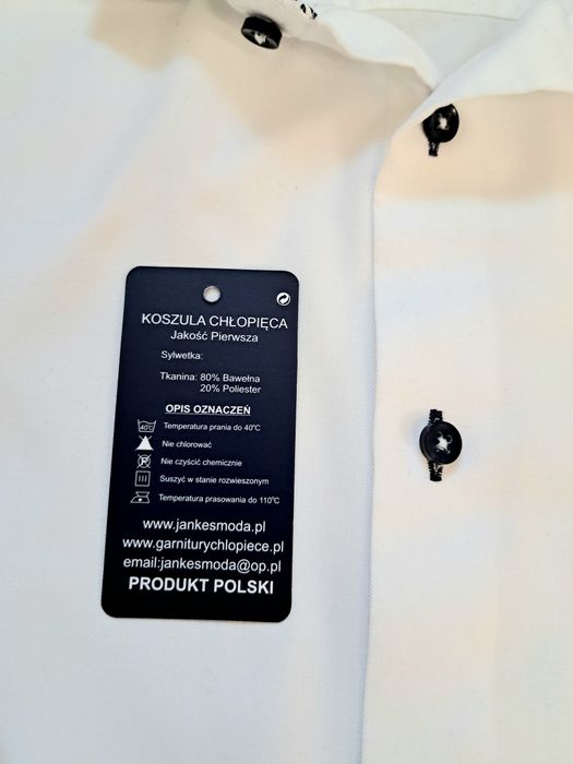 Biała chłopięca koszula Jankes