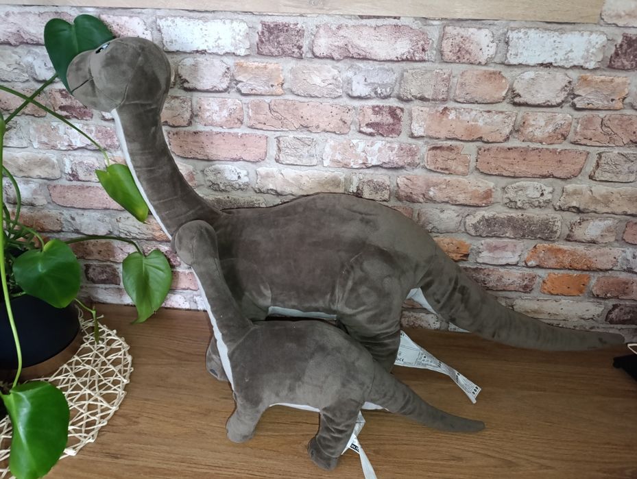 JÄTTELIK pluszak dinozaur, brontosaurus, diplodok maskotka duży i mały