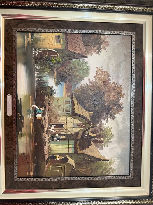 Quadro a óleo do artista A. GOMES BATISTA