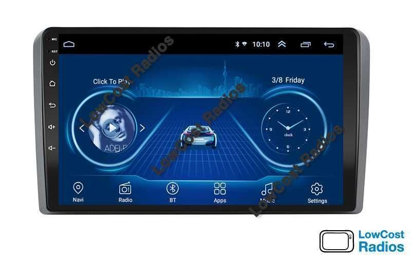 (NOVO) Rádio GPS AUDI A3 (2003 a 2012) | 7 ou 9" | ANDROID 15 • USB, DVD, BT, WIFI | CARPLAY • ANDROID AUTO