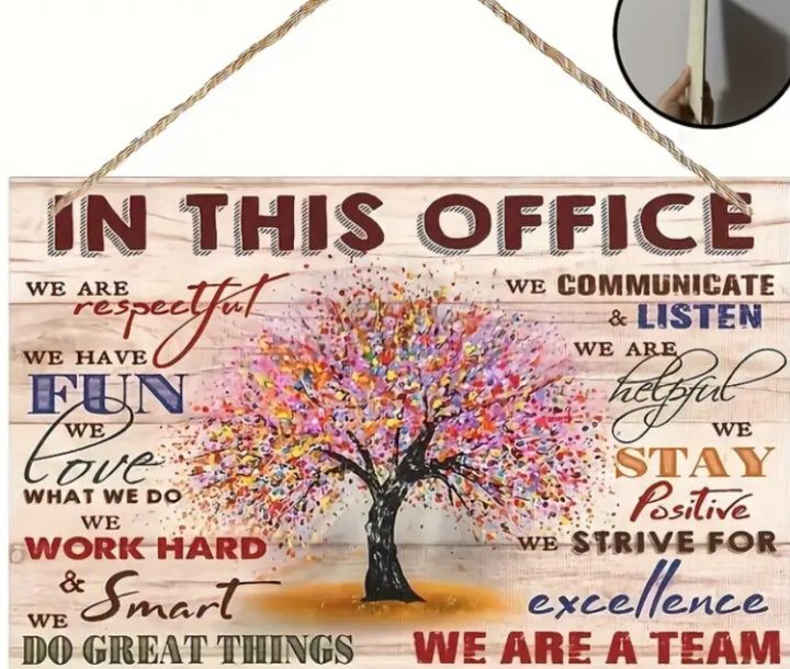 Креативна табличка в офіс