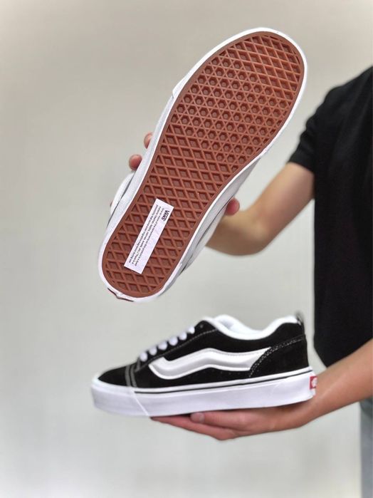 ТОП! Кросівки Vans Knu Skool Black White 36 37 38 39 40 41 42 43 44 45