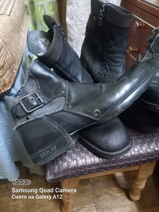 Мужские кожаные ботинки две пары размер 42-и-40/41