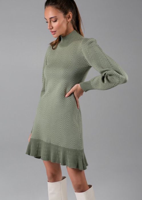 Оливкова сукня , розмір S-M