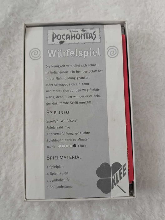 Disney Pocahontas Würfelspiel gra planszowa vintage kompletna