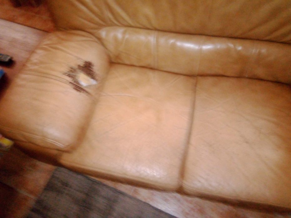 Sofás em pele 3 e 2 pessoas