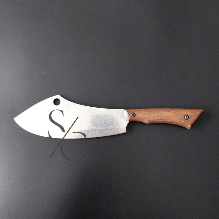 Універсальний кухоний ніж"Клевер", кухонный нож тяпка, серб