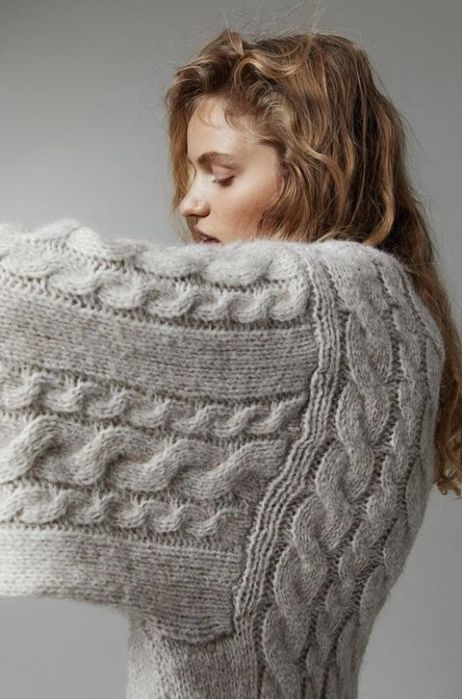 Светр з косами оверсайз h&m alpaca blend