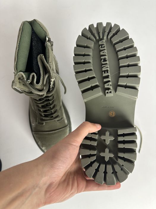 BALENCIAGA Strike boots green army ботинки чоботи боты боти зеленые 43