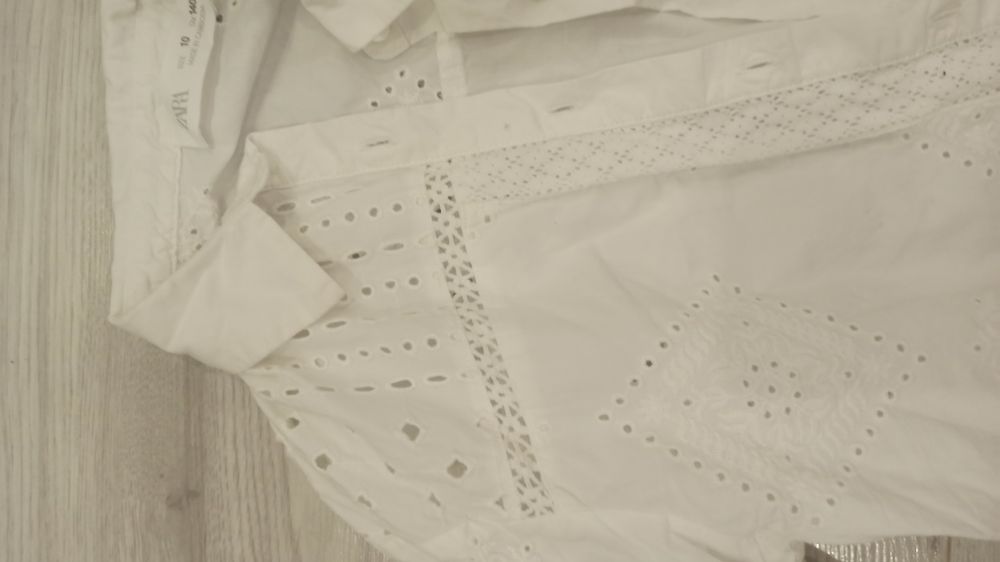 Piękna biała koszula zara r. 140
