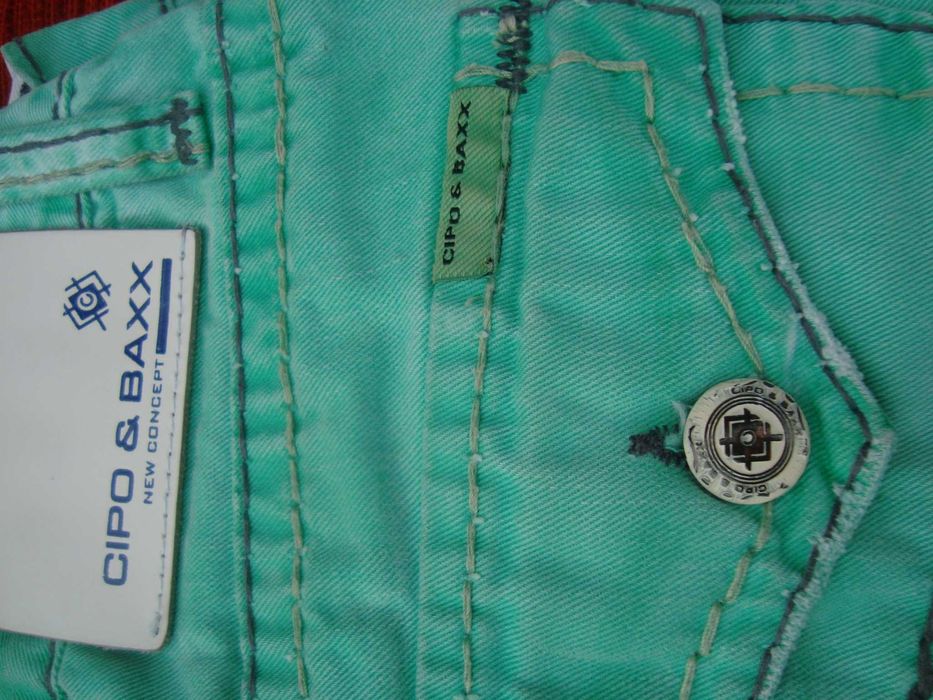 spodnie Jeans Cipo & Braxx roz 28 x 32 L  pistacjowe Super Nowe