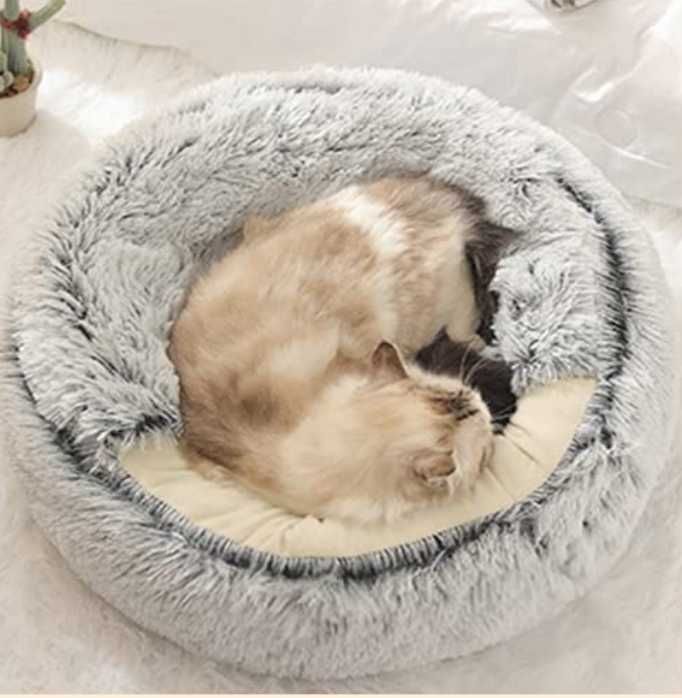 Miękkie Pluszowe Legowisko dla kota/psa 50cmx50cm 3 kolorystyki