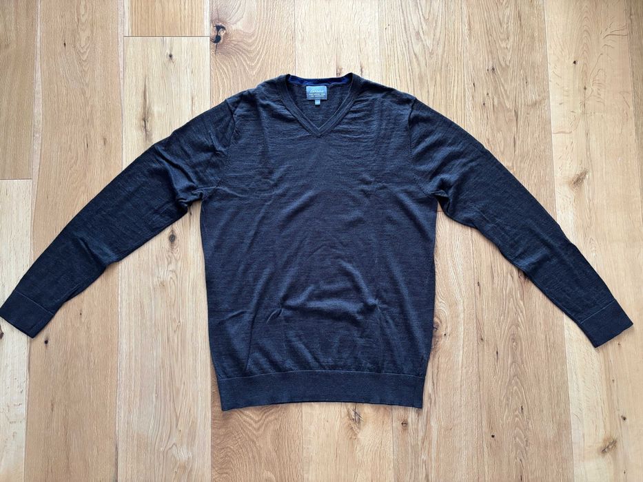 Sweter LINEA, wełna merino, cienki, roz. L