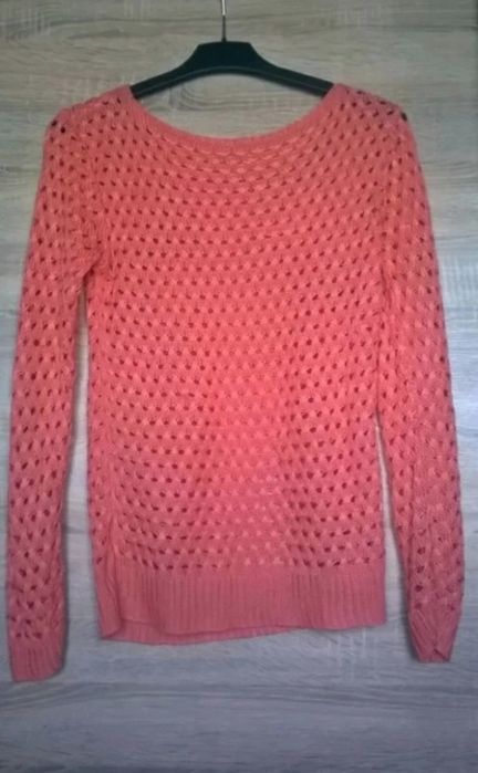 Sweterek łososiowy dziury S M