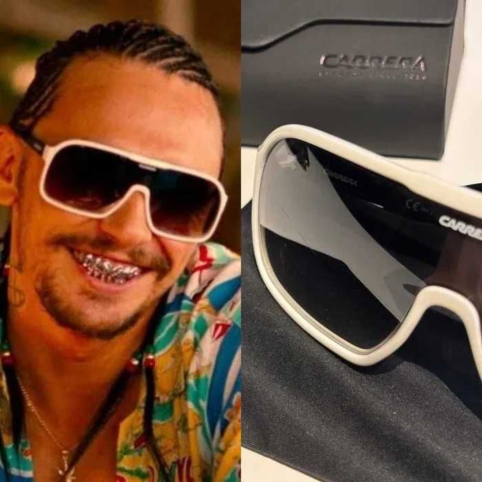 Carrera 5530/S białe okulary Spring Breakers Alien Franco vintage Y2K przeciwsłoneczne