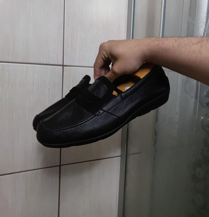 Buty obuwie 44 Vitaform mokasyny czarne czarne włoskie letnie premium