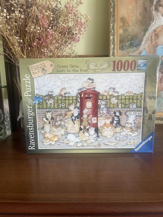 Рідкісний пазл Ravensburger 1000 Crazy Cats (Vintage No.9) Новий в плівці