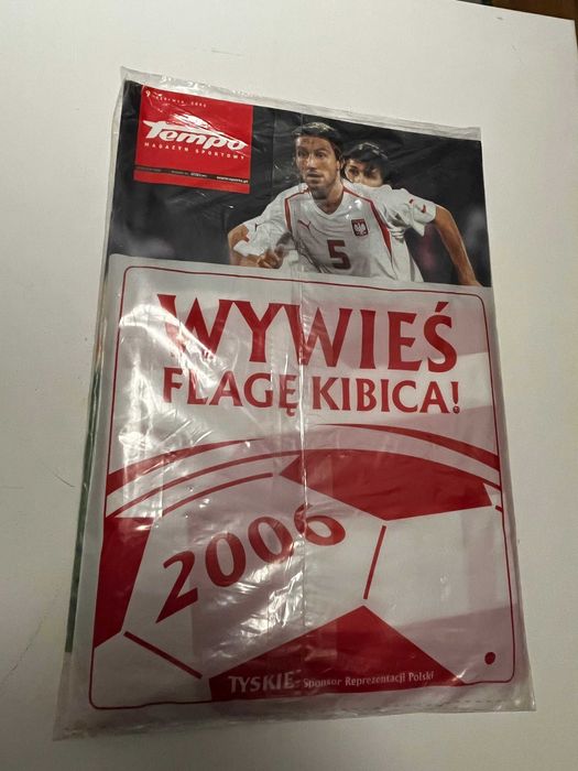 Magazyn sportowy Tempo - czerwiec 2006, z flagą, nowy w folii, unikat