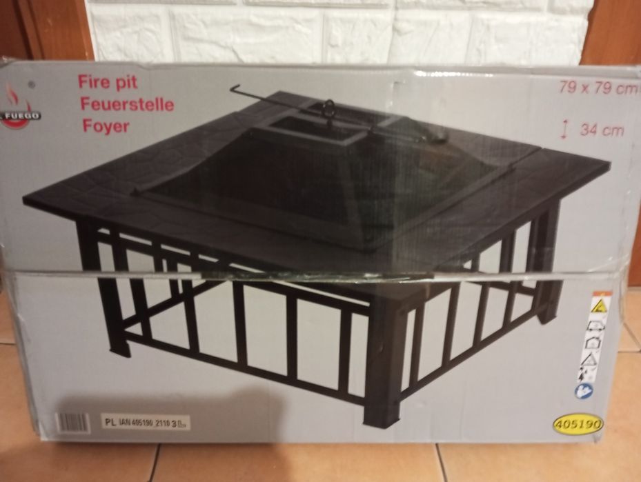 Palenisko ogrodowe ognisko grill 79x79 wys 34 cm.