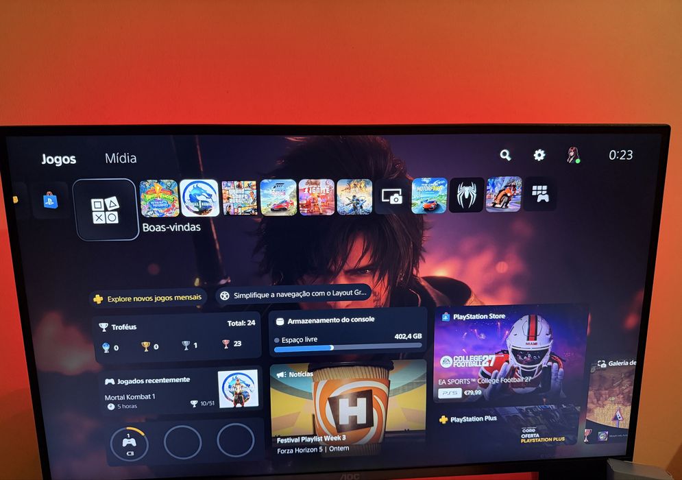 Kit Setup Gamer PS5 + Simulador de Corrida + tablet + kit som + acessorios