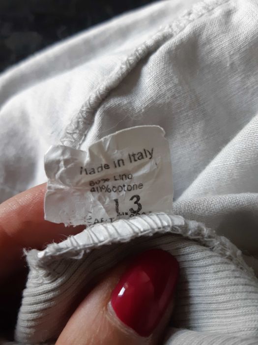 lniana włoska sukienka 38 (M) SZARA